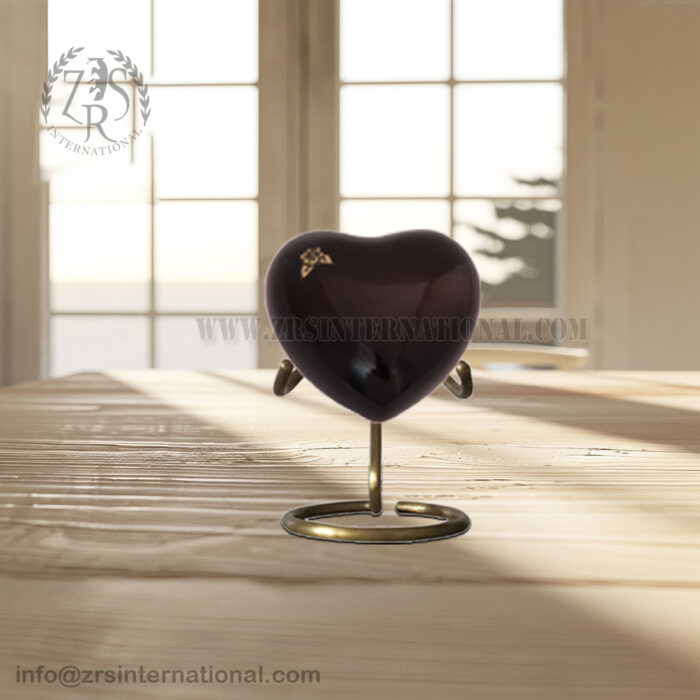 Heart Shaped Urns for Human Ashes - Handcrafted Cremation Urn Heart Metallic - Funeral Urn