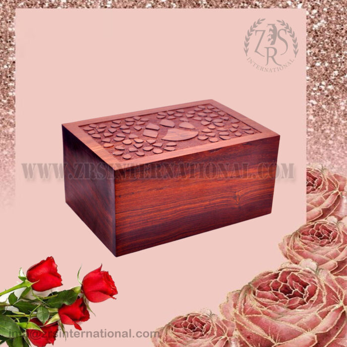 Elegant Wooden Cremation Urn for Ashes
