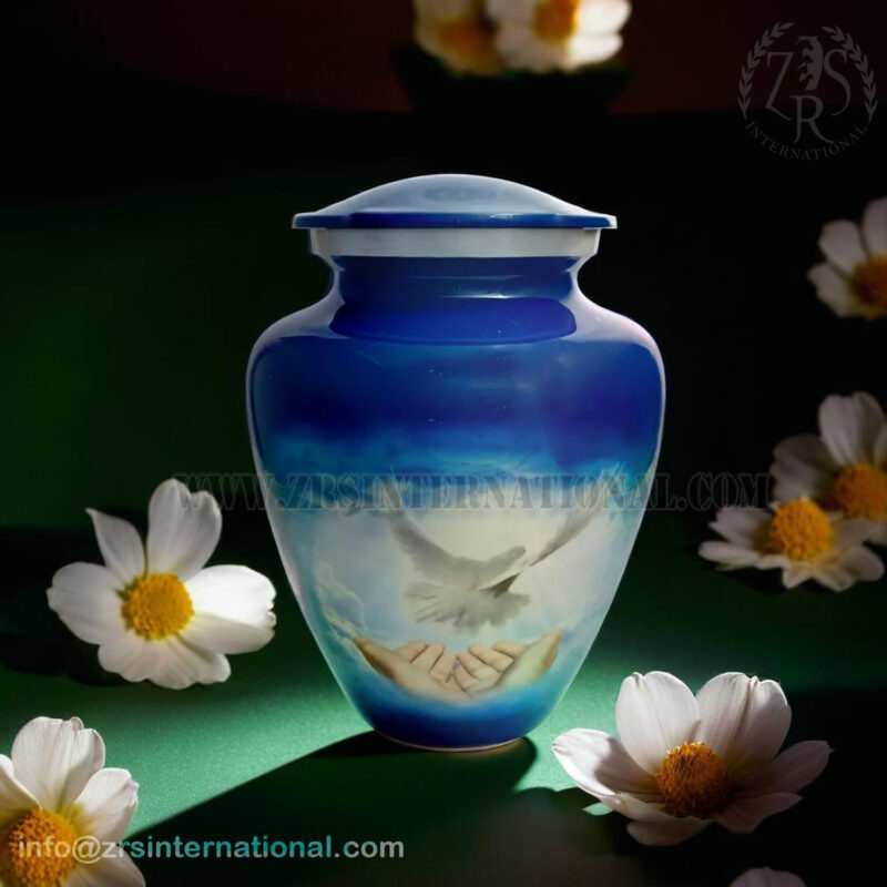 Heaven Blue Cremation Urn-Cremation Urns for Ashe - Funeral Urn -Affordable